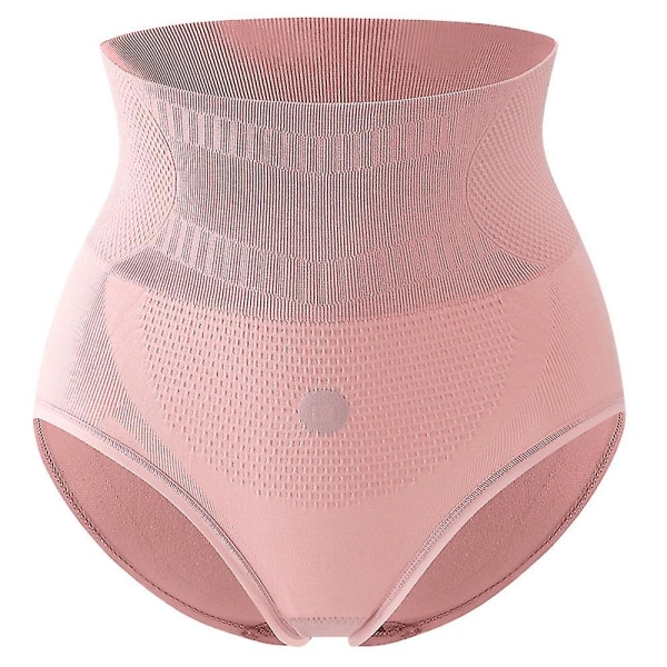 Høytaljede truser for kvinner, magekontroll, kroppsskulpterende, strammende truser, slankende shapewear-undertøy, rosa Pink