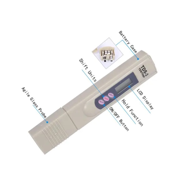 TDS-mittari, vedenlaadun testaaja suodatin kynä, tarkka vedenlaadun testaus juomaveden puhtauden testaukseen, uima-altaisiin, akvaarioihin