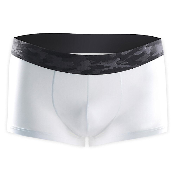 Miesten Boxerit Ultraohut Hengittävä Jääsiilkki Saumattomat Alushousut (valkoinen) - Koko XlWhiteXL White XL