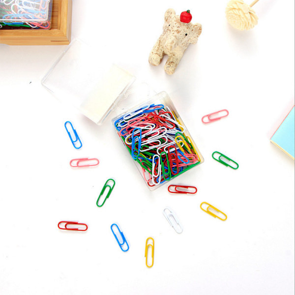 Papperclips, Medium Stora Färgade Pappersclips, Pappersclips Blandade Färger, Pappersclips för Pappersarbete Kontor Skola och Personligt Användning