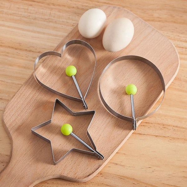 Ny kreativ rustfrit stål hjerteformet æg pandekage morgenmad