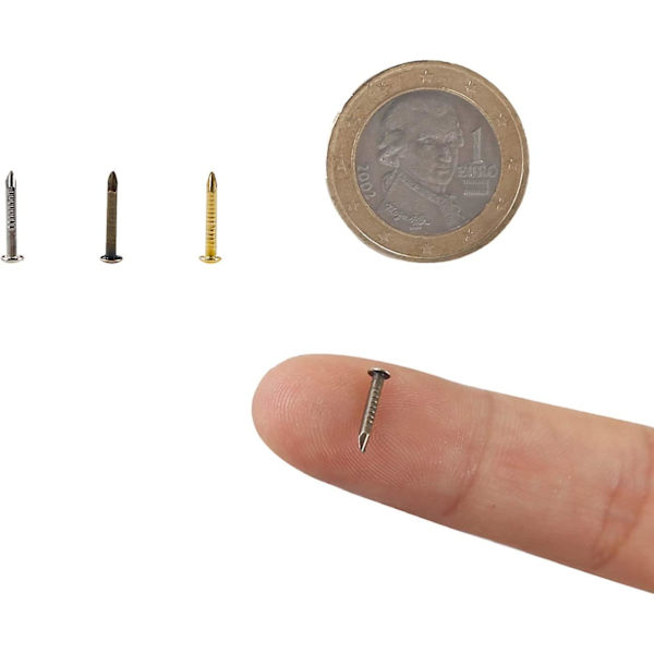Små Søm Runde Hoved Små Søm String Art Søm Håndlavede Hardware Tilbehør Fastgørelseselementer Mini Søm 1500 stk 1 X 10mm Guld