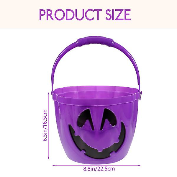 Halloween Slikpose Halloween Trick Or Treat Pose Lysende Håndholdt Pose Party Pose Lilla 23X16.5CM Purple 23X16.5CM