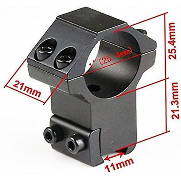 2 stk. Kikkertfeste Ring med Skruer for 11mm Metallskinne
