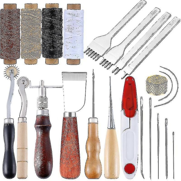 Nahkatyökalusetti Käsinompelu Pistotyökalut Kaiverrustyö DIY