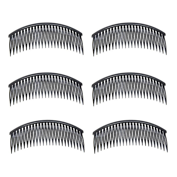 Hårkammar, Set med 12 Små, Flexibla Hållbara Hårkammar, Stark Hållning Hårklämmor för Kvinnor, Halksäkra Styling Flickors Håraccessoarer Svart Black