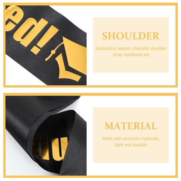 Satiinihiuspanta Graduointisash  Onnea Graduointiin Sash Unisex Satiinisash Sekalaiset Värit 158X9 Assorted Color 158X9.5CM