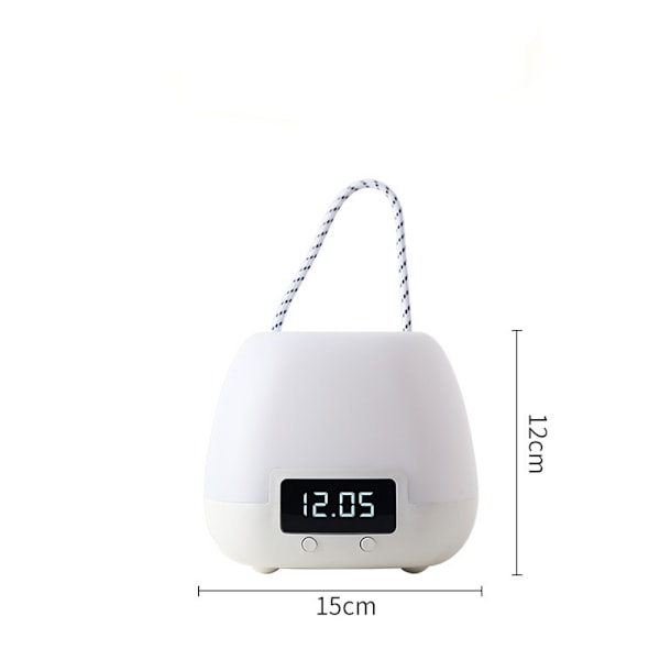 LED Bordlampe Genopladelig Fjernbetjening Natlys Udendørs Natmarked Boder Lys Svampe Ur Lys