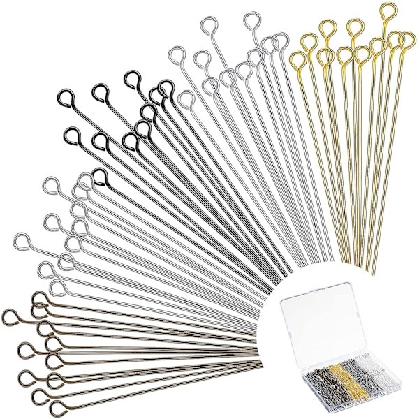 500 Stykker Hodekulepinner Metall Endepinne DIY Kulepinne 9-pin DIY Smykker
