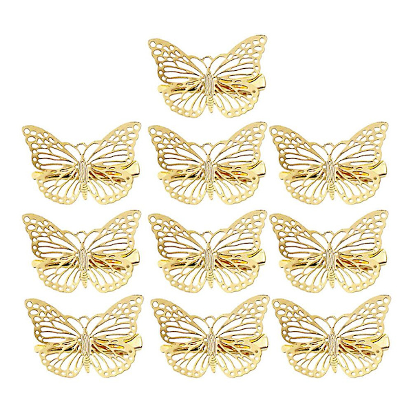 10 kpl Tyttöjen Hiuspinnit Hienoja Hiuspinnit Tyttöjen Hiusnapit Hiuspinnit Kiinnikkeet Oikea perhonen Right butterfly 5.4*3.65cm
