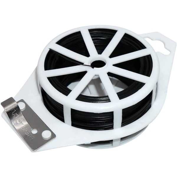 100m Hagebånd for planter, Plastplanteorganisator Kler Graft Tie Wire for hagearbeid, Multifunksjonelle metallkabelbindere (svart)