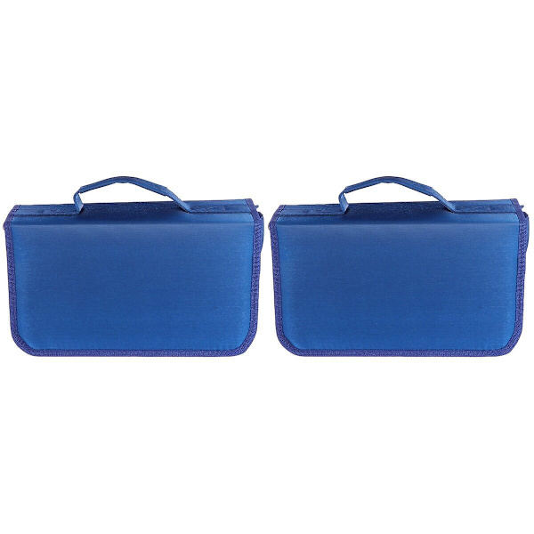 3 stk. Merceriseret Klud 128 stk. Cd Opbevaringspung Stor Kapacitet Håndholdt Cd Taske Mode Cd Tilbehør 2pcs 28.5x16x9.5cm