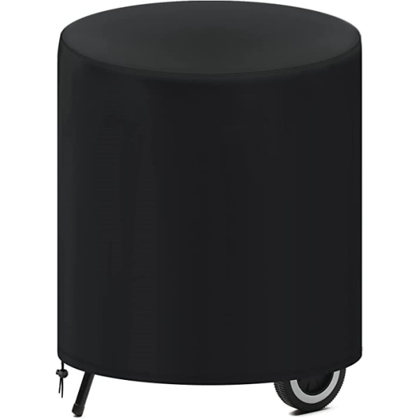 70x70cm Sort, Rund Grilldækning, Robust 210D Oxford Gasgrilldækning, Vandafvisende Grilldækning Anti-Vind/UV/Vand/Støv/Regn/Sne/Sol