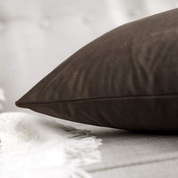 Sett med 2 fløyels putetrekk Dekorative sofa putetrekk Supermyk myk komfortabel dekorasjon Hjem Stue Soverom For sofa 60x60cm Mørk Grå
