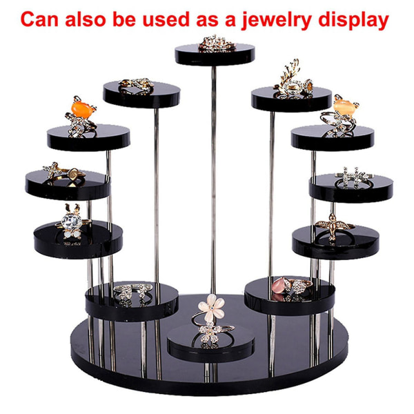 2 stk akrylskjermstativ kompatibel med smykker/kake Dessertstativ Bryllupsbursdagsfest dekorasjonsverktøy,