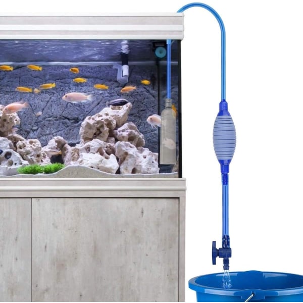 Fish Tank Cleaner, Aquarium Water Changer Grus Filter Aquarium Sifon Vakuumpumpe Vannskifte Sand Vasking Justerbart vann