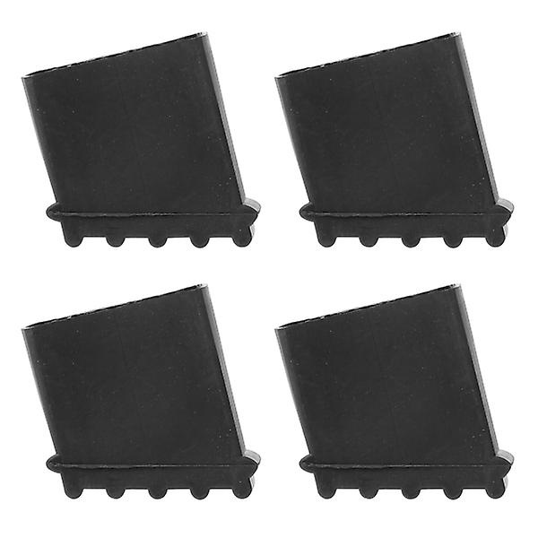 4 st Möbelbenskydd Möbel Gummifötter Hylsor Halkskydd Stege Pads Möbelbord Fötter Kappor Black 6.3x5cm