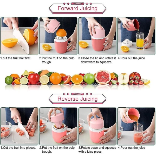 Citronpresser, Manuel Saftpresser, Appelsinpresser, Citronpresser Med To Pressemuligheder, Frugtpresser Til Citroner / Lime / Æbler / Appelsiner / Drue