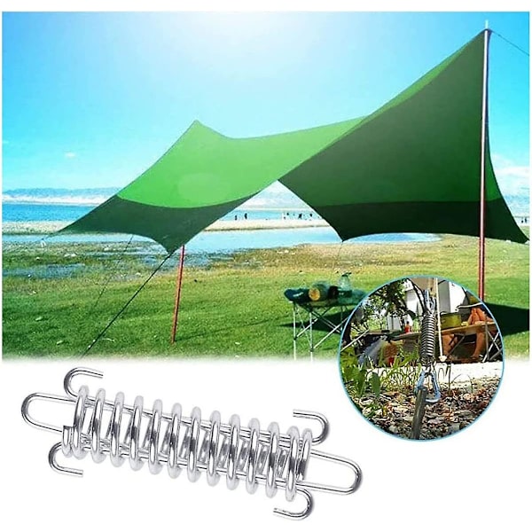Sejl Skygge Tilbehør Teltet Heavy Duty Rope Spring Trampolin 4 Stykker Metal Tilbehør Fjedre Til Udendørs Camping Vandreture Rejse Picnic Strand Teltet A