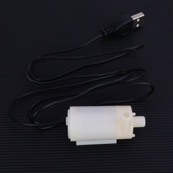 USB 1 Meter Kabel Mikro Vannpumpe Mini Neddykbar Pumpe Fontene Pumpe Akvarium Vannpumpe Liten DC White 4.32*2.5*2.27cm