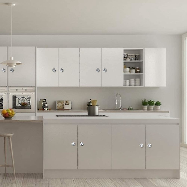 20 st Dresser Lådknoppar 30mm Diamantformade Kristallknoppar Drag Kompatibla med Kök Garderobsskåp