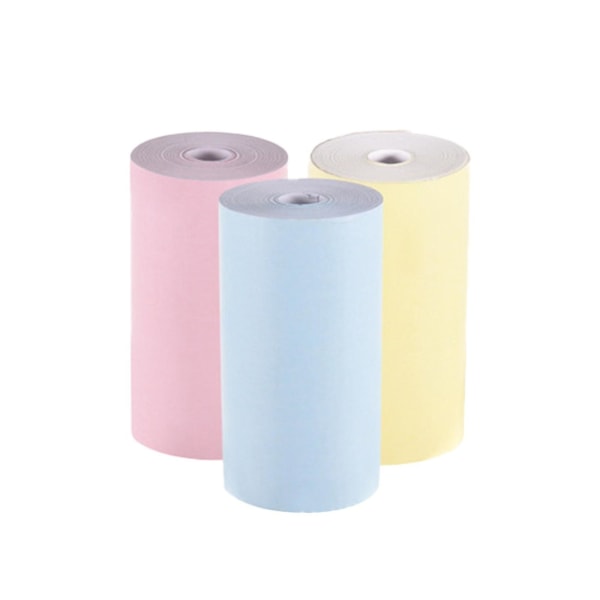 Farve termisk papirrulle Kvittering fotopapirudskrivning til termisk printer (3 stk)