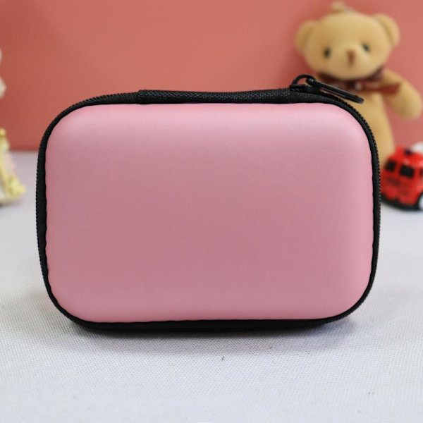 Hörlursfodral Hörlursväska Hörlursförvaringsbox (Rosa)