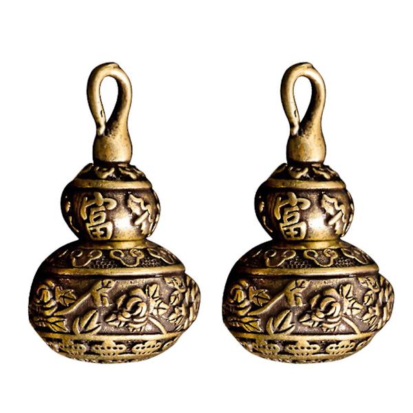 2 stk Kobber Nøkkelringanheng Håndlagde Nøkkelring Henger Nøkkelring Ornamenter 3.8X2.3X2.3CM 3.8X2.3X2.3CM