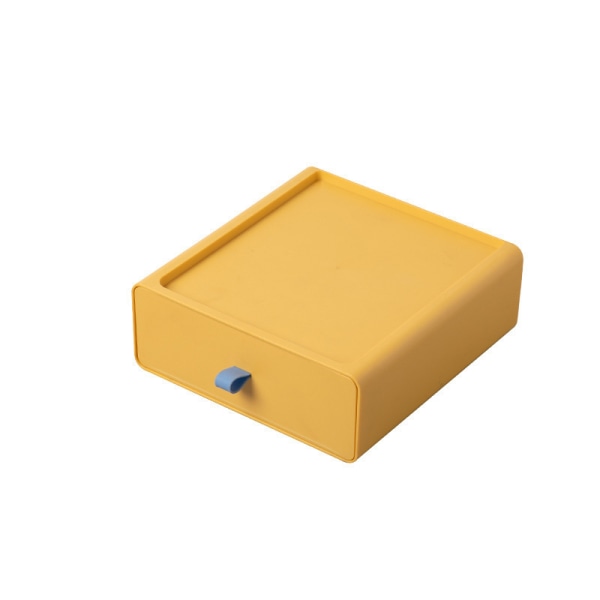 Desktop Storage Box Stapelbar Organizer - Praktisk och Funktionell-Gul