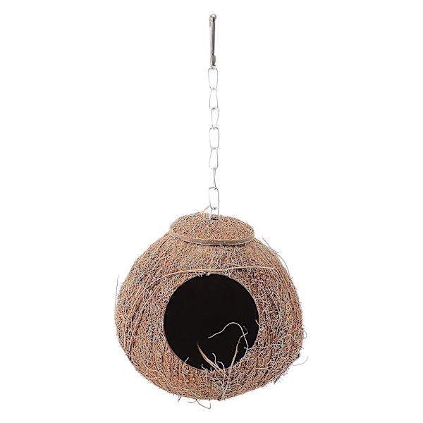 1 stk Kokosnøtt Skall Fuglerede Papegøye Fuglerede Leke Kjæledyr Papegøye Biting Leke Tilfeldig Farge 22x15cm Random Color 22x15cm