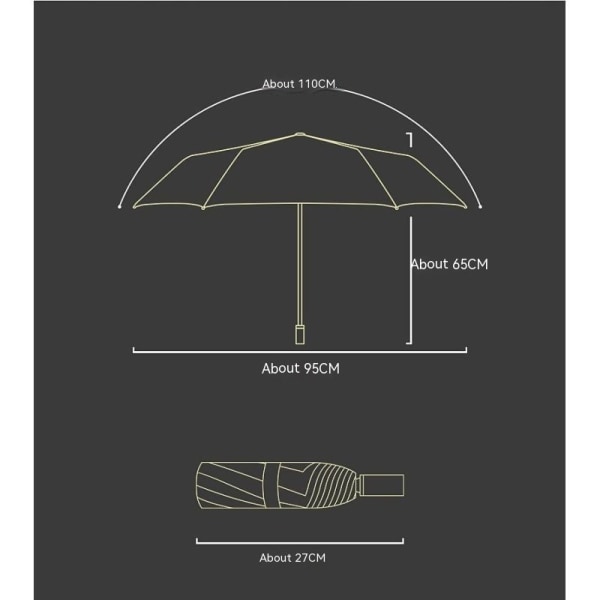 Kokoontaittuva aurinkosateenvarjo, aurinko- ja sateen kaksikäyttöinen aurinkosateenvarjolahja, puinen kahva Aurinkosuojan aurinkosuoja sateenvarjo miehille ja naisille