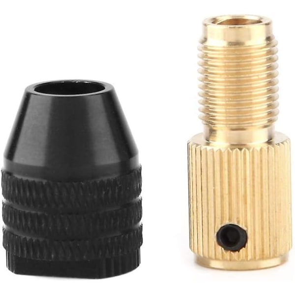 Mini nyckellös chuck, mini elektrisk borrchuck klämkapacitet 0,3-3,4 mm (2 mm hål), mini elektrisk borrhylsa tillbehör, för motoraxel