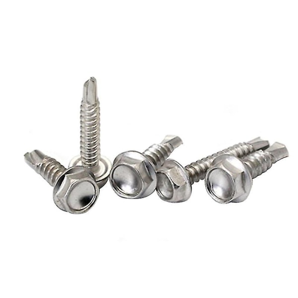 Screw 10pcs410 Stainless Steel Outer Hexagon Self-drilling Screw Self-tapping Self-drilling Screw