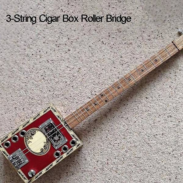 3-strengers gitar Hard-tail Tailpiece Bridge Kompatibel med Cigar Box, Elektrisk Gitardeler Gitarutskifting