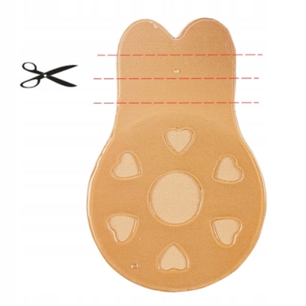 Självhäftande behå silikonnipple pads Bunny stil för att förhindra hängande andas silikon osynliga nippel pads