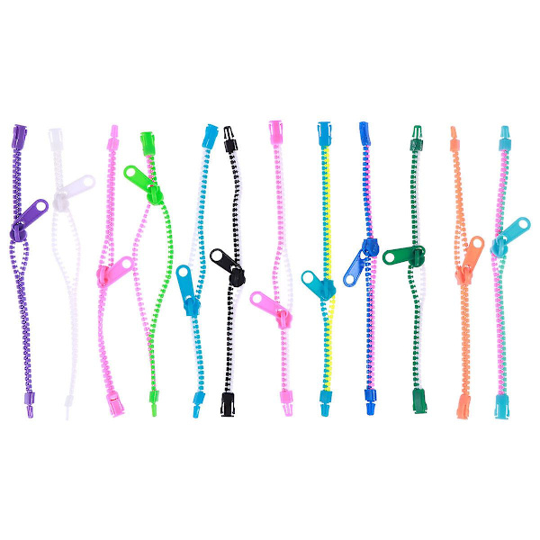 100 st Fidget Zipper Armband Sensory Leksaker Bulk Set Neon Färger, Kit För Födelsedag, Fest 100pcs