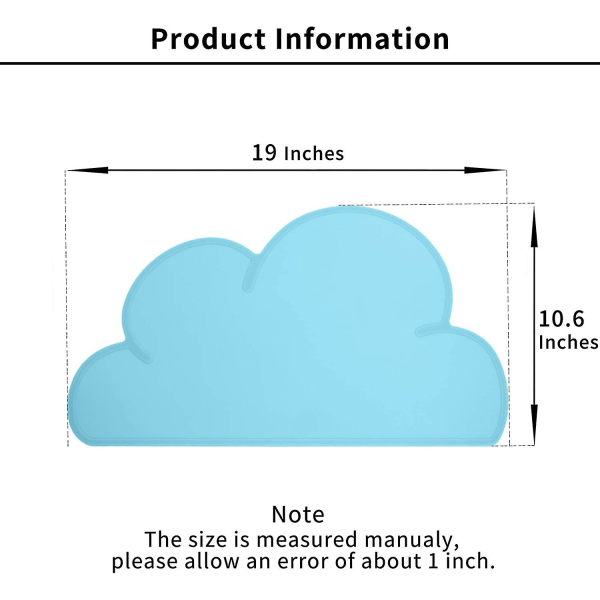 Hunde- og katteunderlag, Matte for å forhindre mat- og vannsøl, egnet for mellomstore og små kjæledyr, silikonblå Blue