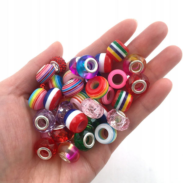 Jul armband presentask DIY kreativt barnsmycke nytt färgglatt kristall rött älg presentset