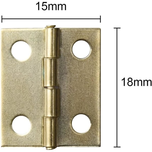 50 stk. Hængsler Butt Hinge med 200 stk. 5 mm Mini Messing Kul Sort Udskiftningsskruer