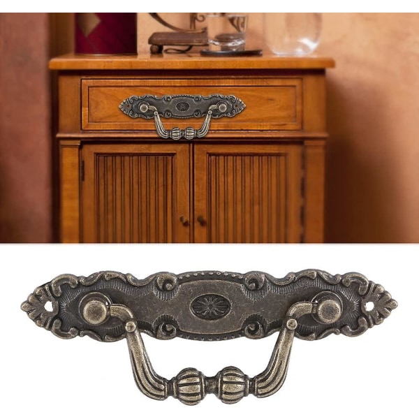 Elegant Løvemønster Jern Møbel Skuffe Skab Skrivebord Dørhåndtag Hardware Hjem DIY Indretning (2 stk, Kobberfarve)