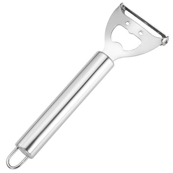 Kartoffelskrællere & Oplukker, Formet Savtakket Blad Rustfrit Stål Skræller til Grøntsager & Frugt (2 stk, Sølv)
