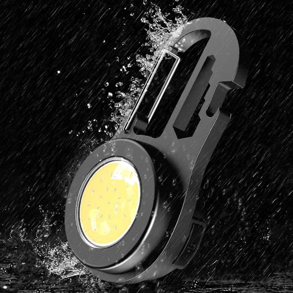 Bærbar Multifunktionel Cob Flood Light, udendørs Genopladelig Nøgleringslygte, mini Lommelygte