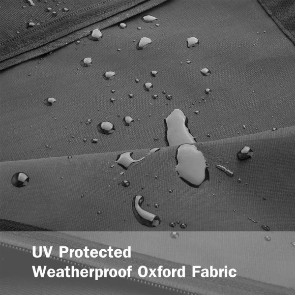 Paraplydeksel passer til utendørs paraplyer - Vanntett utkraget offset paraplydeksel med solid glidelås - Inkludert støttestang S