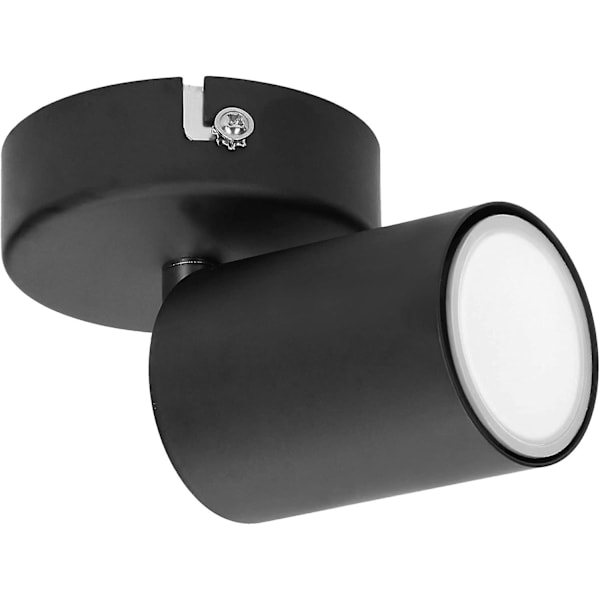 Svart Taklampa med En Huvud 1 Spot Led Justerbar Taklampa Bar Modern Roterande Spotlight För Inomhus Kontor Vardagsrum Kök Hall (svart)