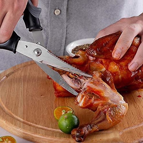 Fjerkræsaks Heavy Duty Professionel Ultra Skarpe Fjerkræsaks Fjederbelastede Ergonomiske Håndtag - All Purpose Køkken Saks
