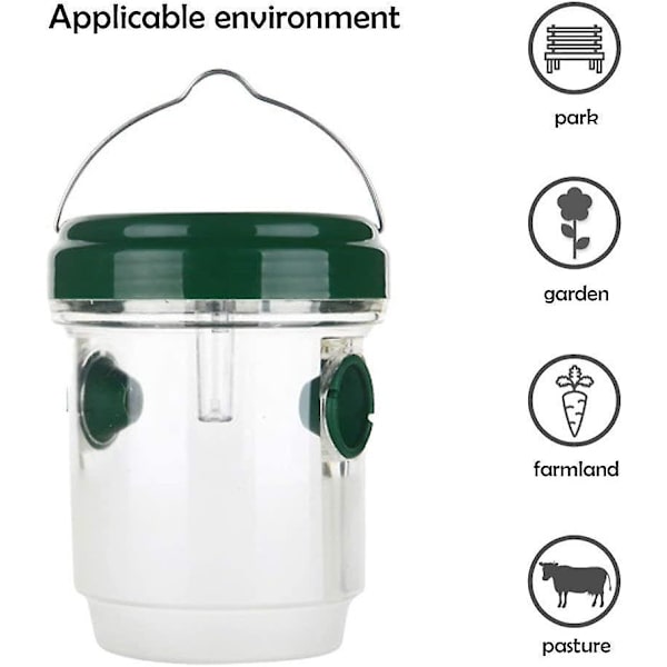 Bietfälla, Getingfälla, Drosophilafälla, Insektsfälla, Solcellsdriven Myggfälla Bie-avvisande Fälla Med Led-lampa, Lockbete För Getingar, Insekter Och Träbin