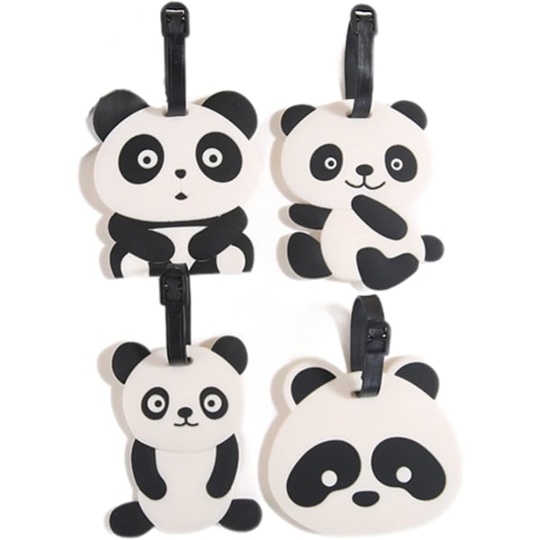 Matkatavaramerkit 4 kpl Matkatavaramerkkejä Matkalaukkuihin Joustava Silikoni Panda Matkalaukku Etiketit ID Nimi Osoite_RY