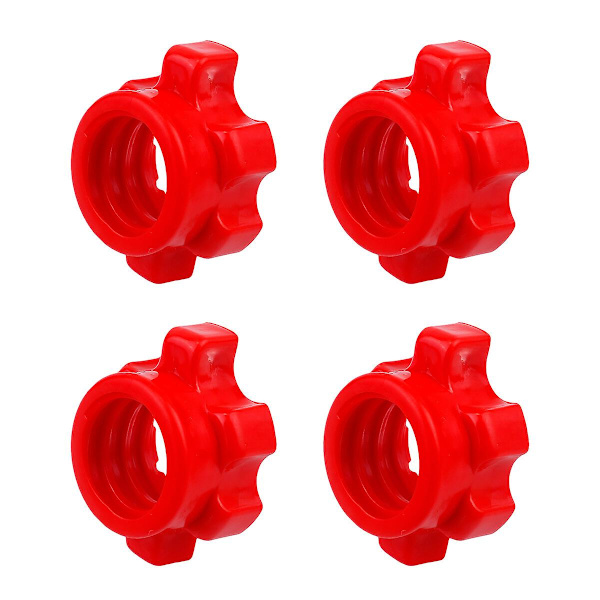 4 stk Sorte Chokere Dumbell Hex Nutd Dumbbell Tilbehør Barbell Hex Nut Dumbbell Bar Collar Dumbbell Red 4.8X3.7X2.1CM
