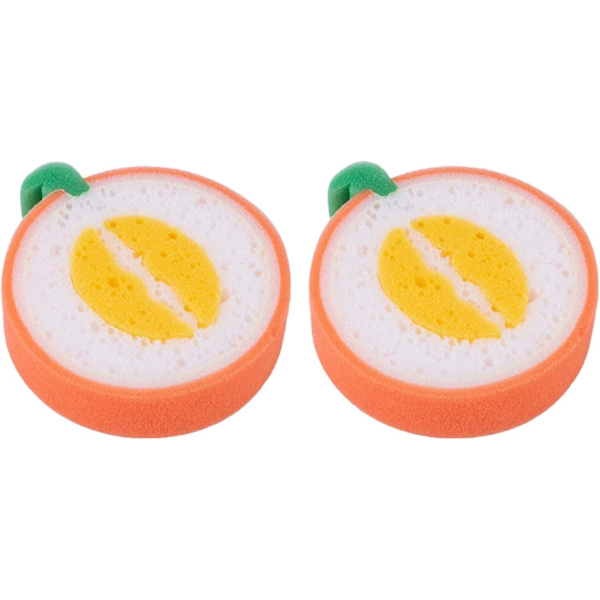 Kestävä, naarmuuntumaton astianpesusieni - söpö piirretty, uudelleenkäytettävä hankauslevy keittiöön ja kotikäyttöön - Cantaloupe 2 kpl Cantaloupe 2 Pcs
