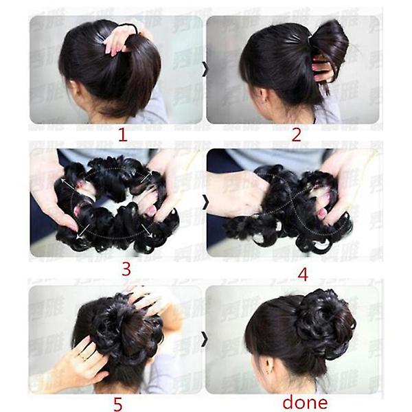 Damernas Mode Hårtillägg Hästsvans Bun Hårstycken Scrunchie Elastisk Vågig Lockig Syntetiskt Hår